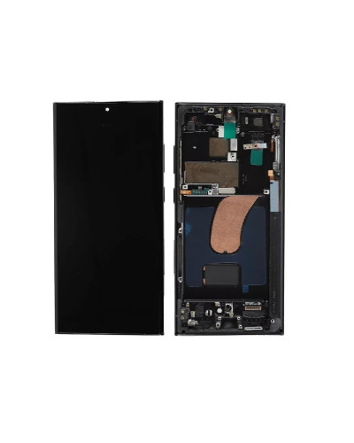 Дисплей Samsung S918 Galaxy S23 Ultra з сенсором в рамці (Чорний) OLED / original size