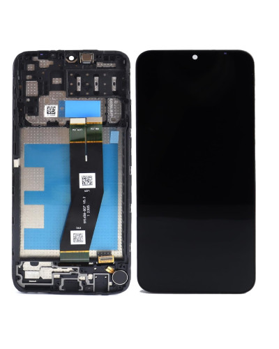 Дисплей Samsung A145P Galaxy A14 4G з сенсором в рамці / чорний шлейф (Чорний) Original Pack